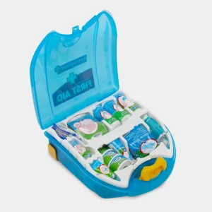 Open First Aid Kit with Contents Removed from Station